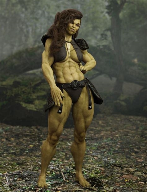 muscular female orc nude