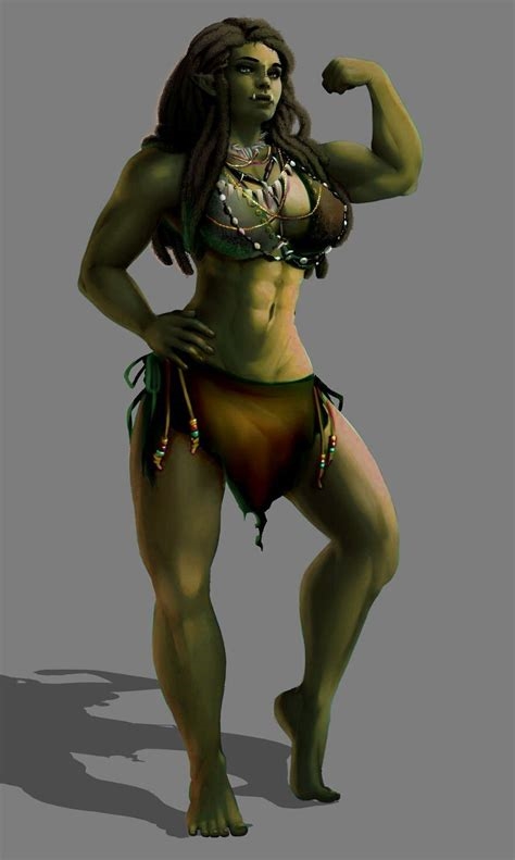 muscular female orc nude