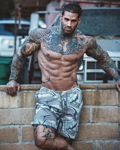 muscular tattooed man nude