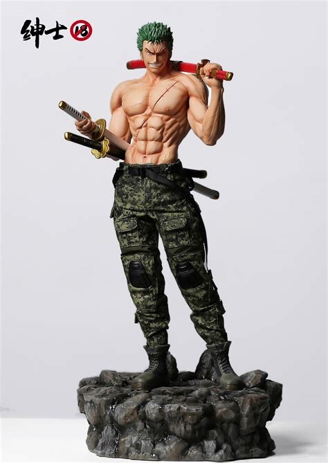 naked zoro statue with junk out nude