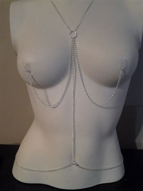 nipple chain rings nude