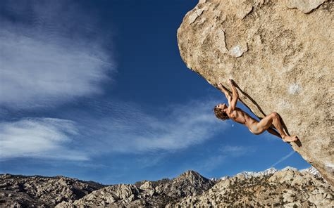 nude rock climbing nude