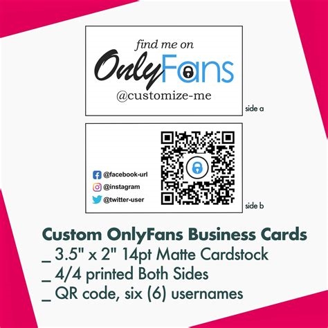 only fans business cards nude