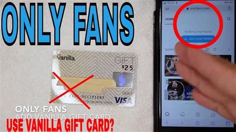 onlyfans vanilla visa gift card nude