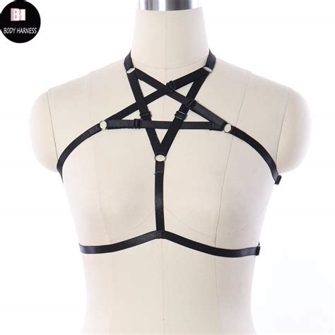 pentagram chest harness nude