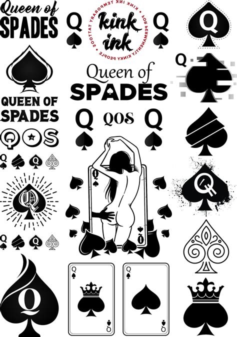 queen of spades temporary tattoos nude