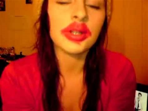 red lipstick blowjob nude