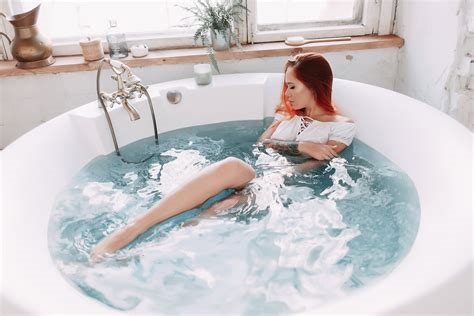redhead in bath nude