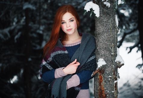redhead winter coats nude