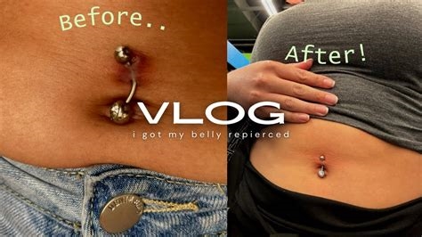 repierced belly button nude
