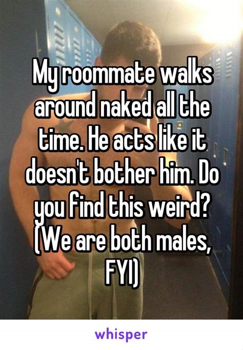 roommate walks.around naked nude