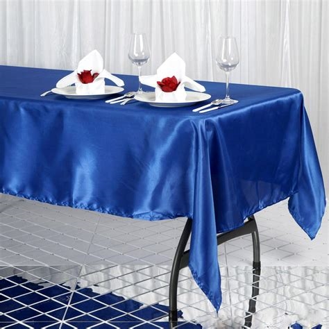 royal blue satin tablecloth nude