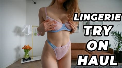 see through lingerie try on haul nude