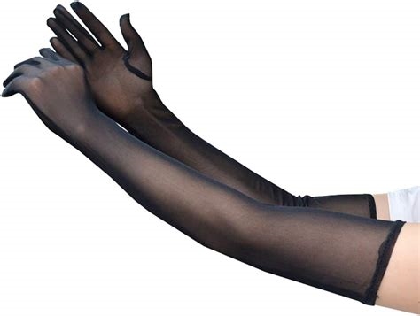 sexy nylon gloves nude