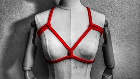 simple shibari harness nude