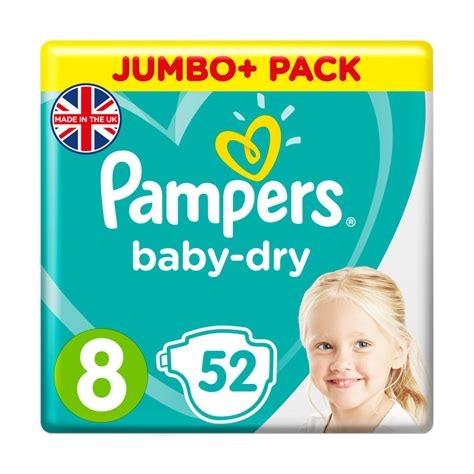 size 8 pampers diapers nude