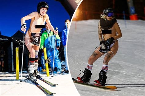 skiing nude nude