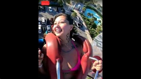slingshot ride boob falls out nude