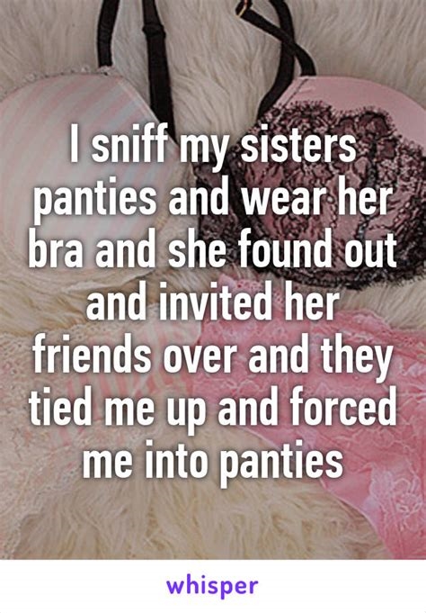 sniffing my sisters panties nude