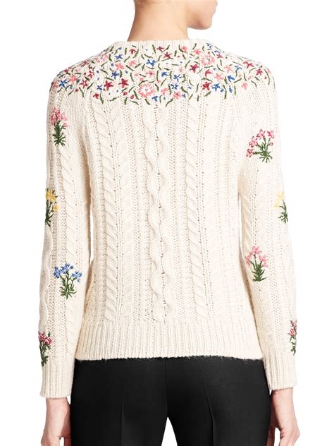sweater embroidered nude