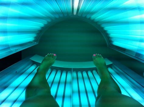 tanning bed naked nude
