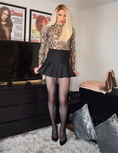 trans in skirt nude