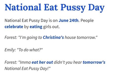 when is eat pussy day nude
