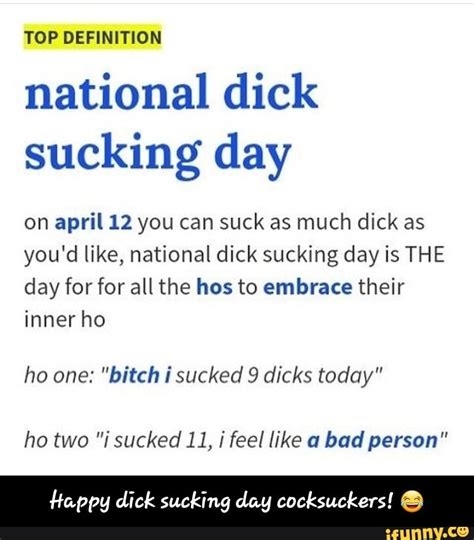 when is suck dick day nude