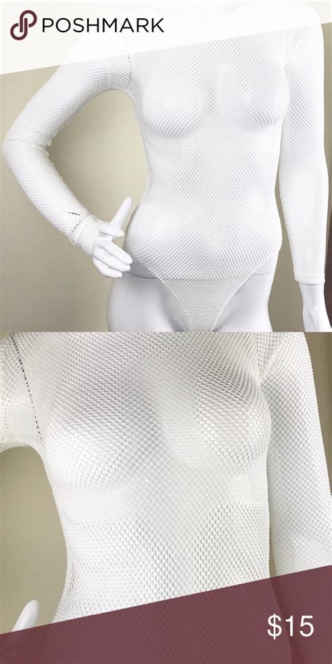 white fishnet bodysuit nude