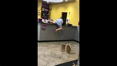 woman destroys planet fitness nude