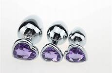 anal butt beads heart plug sex dildo stainless jewelry crystal steel stimulator toys