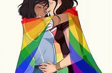 lgbt bandera wlw korrasami orgullo filles chicas animé korra textpost lésbico critter habit lesbianas niches lesbiennes lesbien drapeau sœurs amoureuses