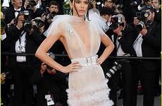 cannes festival film kendall jenner fashion carpet red dress celebrity naked sheer dresses braless trend looks outfit another gown star