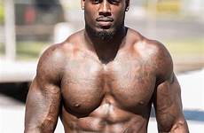 shirtless stud ebony muscular