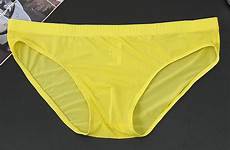 men silk panties thin briefs silky ultra translucent ice cool underwear comfortable breathable