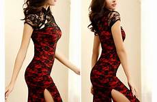 cheongsam dress slit red sexy long cosplay lingerie china racy costume rakuten length event clothing mini party cx price details