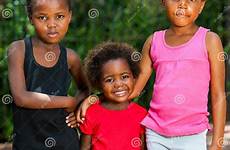outdoors african cute standing portrait together three young girls threesome