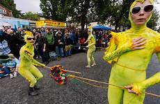 parade solstice fremont naked bike riders seattle parades body paint painting fair restart route kick quirky off