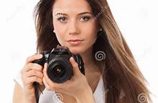 photographer female pretty camera woman young digital portrait preview