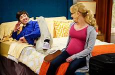 pregnant bang theory bernadette big baby bump hot glamour cbs they exclusive look first