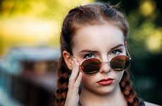 pigtails sunglasses women red redhead shades braids bokeh outdoors eyes face blue wallpaper alexandr freckles lipstick portrait myconfinedspace wallhere rate