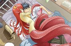 monster musume miia bed anime long into foot slither