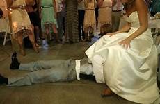 dress malfunction bride wardrobe pops