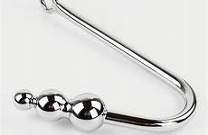 anal toys stainless steel butt chastity plugs hook balls three supplies ring male metal adult sex plug larger