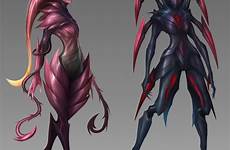 female monster monsters deviantart sexy redesigns girls alien concept legends league creature redesign fan fantasy character drawing drawings concepts zyra