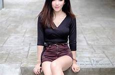 girl asian beauty women beautiful legs hot portrait choose board most leather skirt
