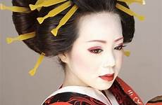 geisha japanese hair oiran hairstyle kimono kanzashi japan traditional hairstyles peinado woman cosplay asian fashion oriental visit save make beauty