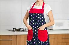 apron women cooking pockets cotton fashion work restaurant adult aprons kitchen barbecue waterproof proof korean oil