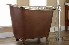 tub soaking clawfoot copper tubs bathtub slipper overflow abbey nickel decorsnob inch soaker bathtubs randolph