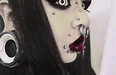 piercings body girls modification facial gothic girl nose modified septum unique face stretched modifications tattoos beautiful tattoo bodies choose board
